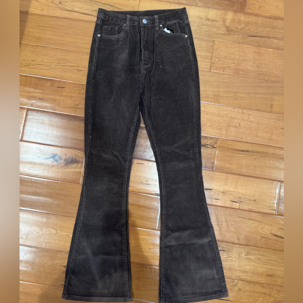 SHEIN Chocolate Corduroy Trousers